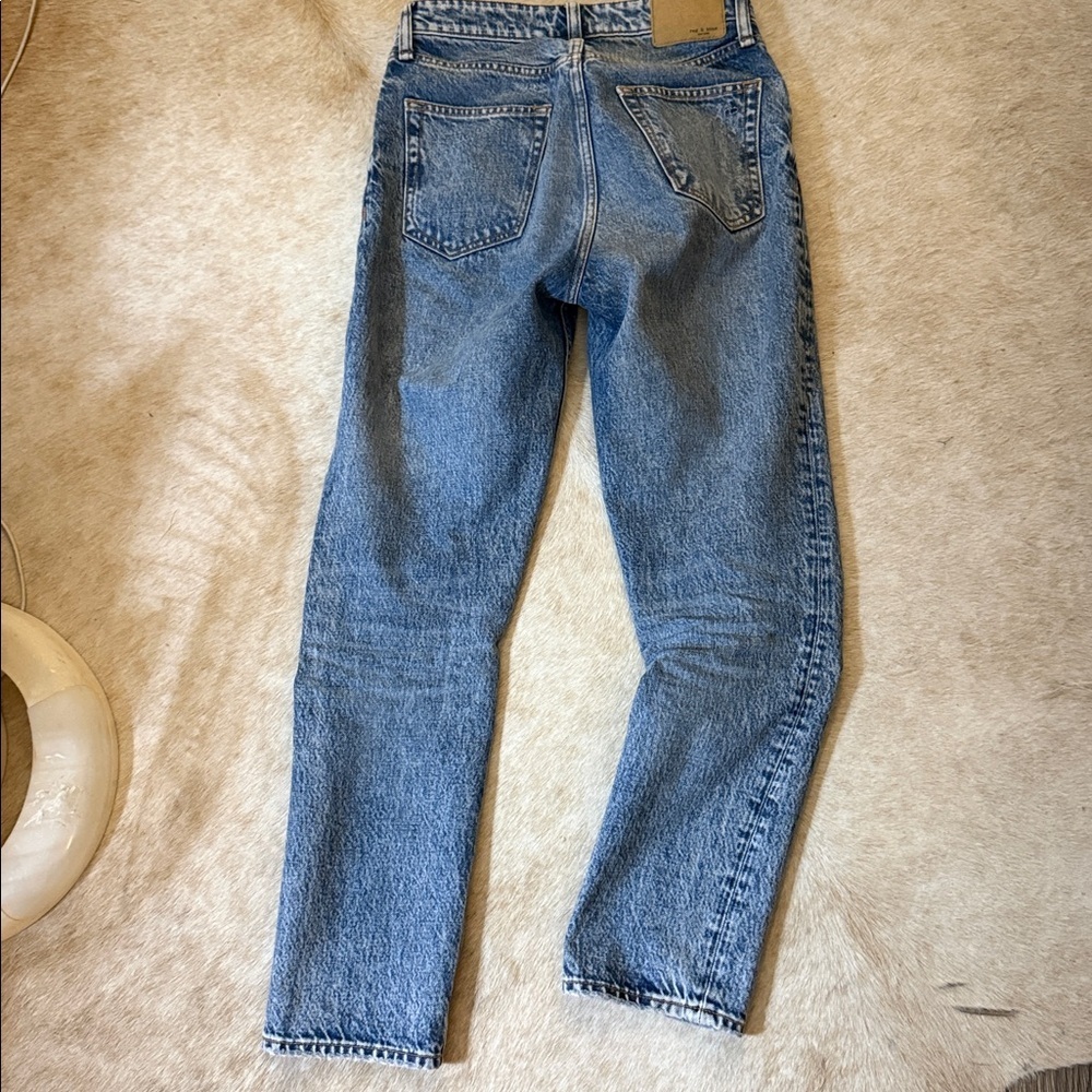 Rag & Bone Light Blue Denim Jeans Nina high rise ankle cigarette size 24 - Picture 5 of 13